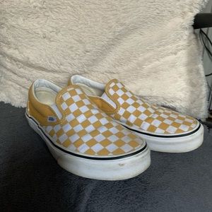 Yellow Checkered Vans